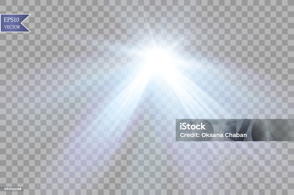 Vector spotlight. Light effect Vector spotlight. Light magic effect EPS 10 Sunbeam stock vector