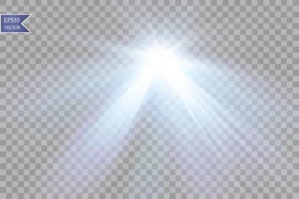 Vector illustration of Vector spotlight. Light effect
