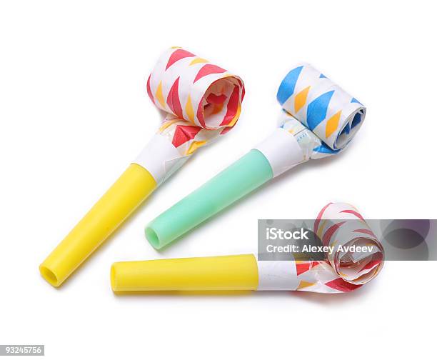 Noisemakers - Fotografias de stock e mais imagens de Língua-da-Sogra - Língua-da-Sogra, Festa, Apito - Objeto manufaturado