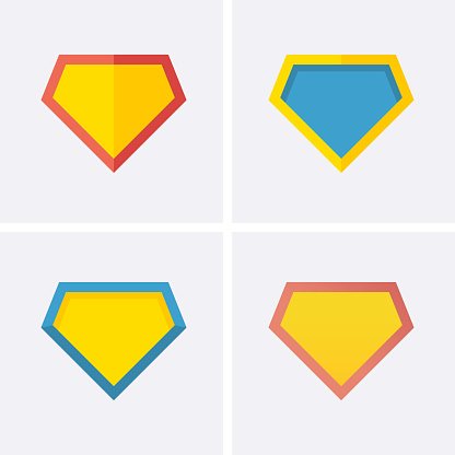Superhero logo Icon. Vector flat