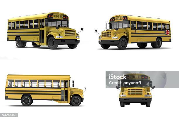Foto de Ônibus Escolar e mais fotos de stock de Ônibus Escolar - Ônibus Escolar, Figura para recortar, Amarelo
