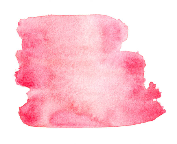 istock Red watercolor splash hand drawn 932461980