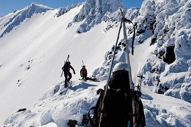 Ski mountaineering in massif of Sylarna, Sweden