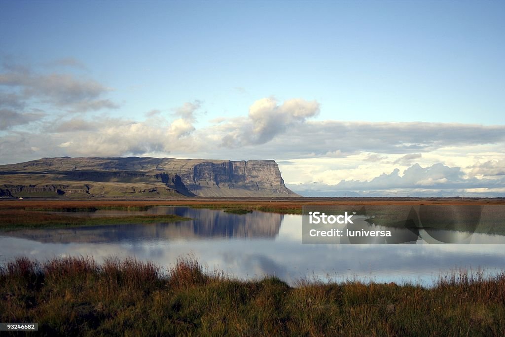 Lac dans le centre de l'Islande - Photo de Coucher de soleil libre de droits