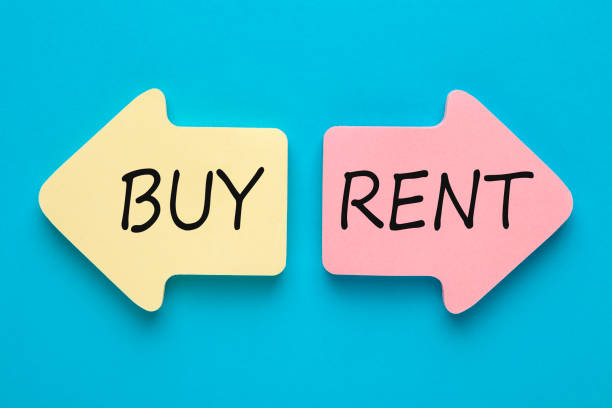 istock Buy or Rent written on arrows concept 932467012