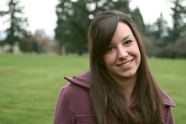 istock Young Woman Field Portrait 93247378