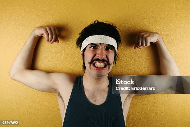 Foto de Homem Com Bigode e mais fotos de stock de Adulto - Adulto, Bigode, Bigode guidom de bicicleta