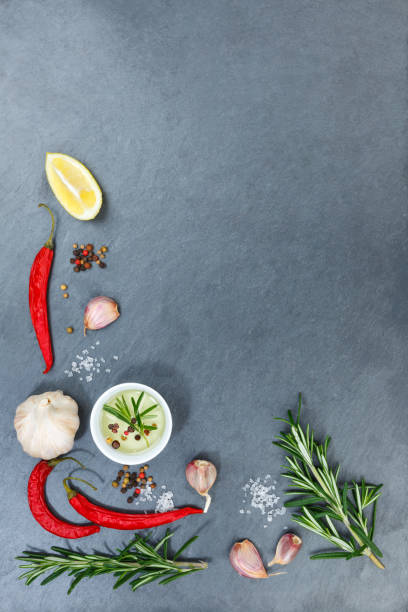 istock Cooking ingredients spices herbs basil portrait format copyspace spicy red 932477006