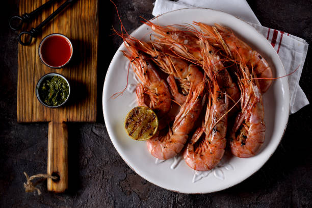 istock Grilled shrimp with garlic 932478226