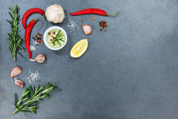 istock Cooking ingredients spices herbs basil copyspace spicy red hot chili 932479086