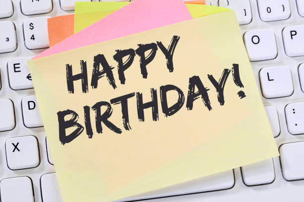 istock Happy Birthday greetings celebration business note paper 932487772