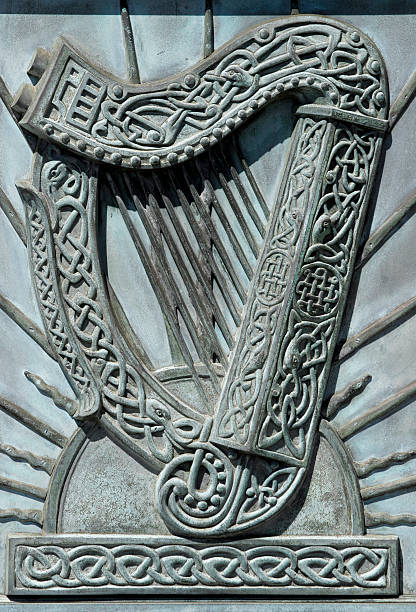nadrukowany kamień harfa - dulcimer zdjęcia i obrazy z banku zdjęć