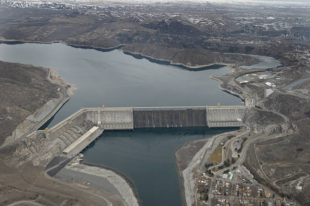 barragem de grand coulee - grand coulee dam imagens e fotografias de stock