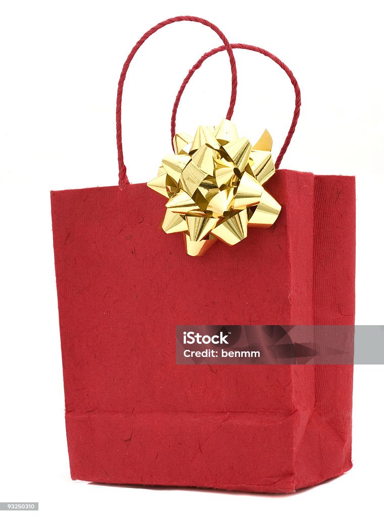 Bolsa de Presente vermelho - Foto de stock de Laço de Fita royalty-free