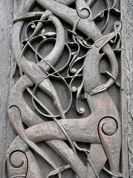 Schnitzereien von Urnes viking Kirche – Foto