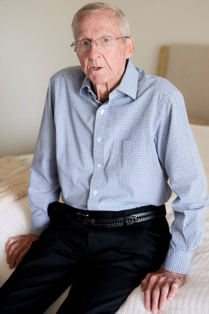 istock Portrait of distressed elderly man 932507164
