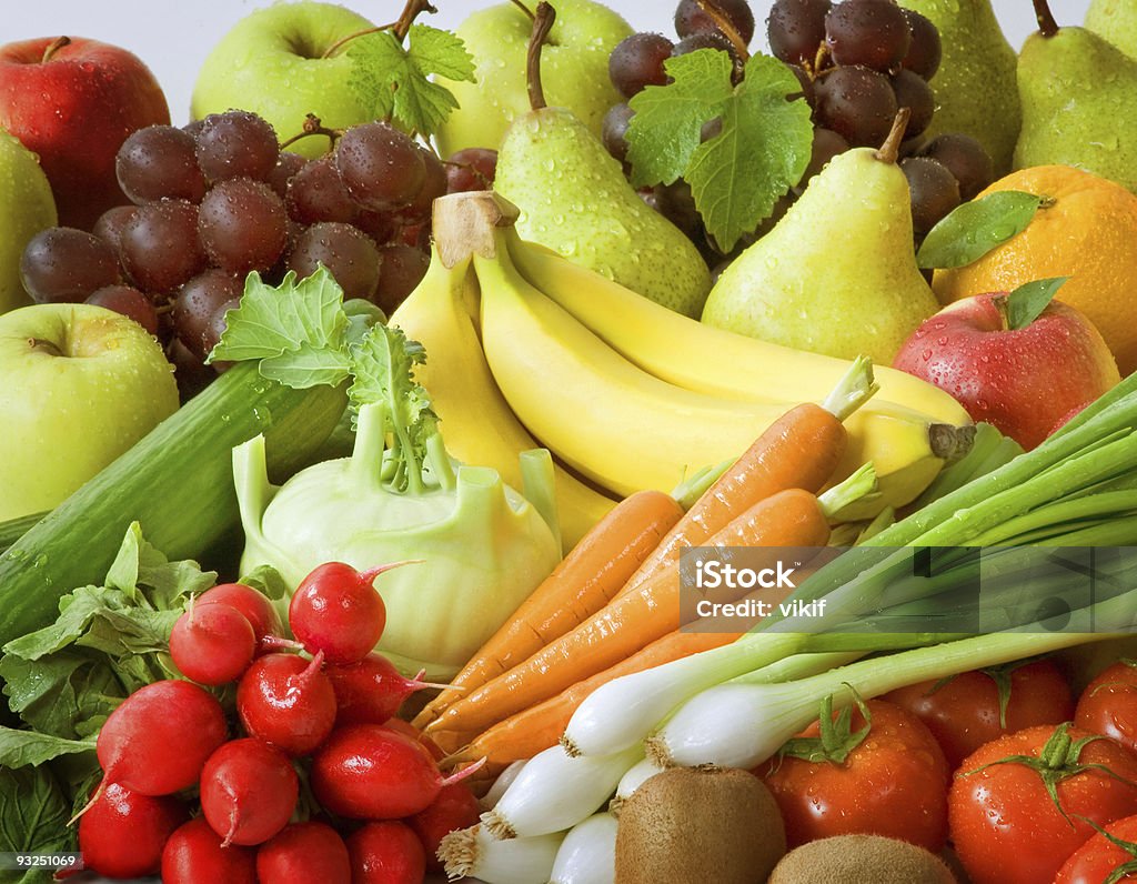 Fresh vegetables and fruit  Apple - Fruit Stock Photo