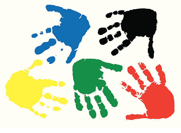 Hand Prints, vector vector art illustration