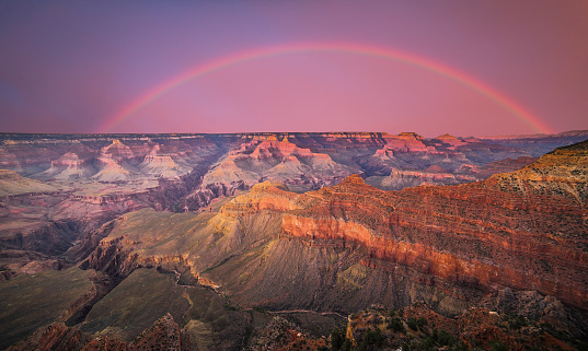 Grand Canyon National Park, Arizona, Grand Canyon, Rainbow, Cloud - Sky