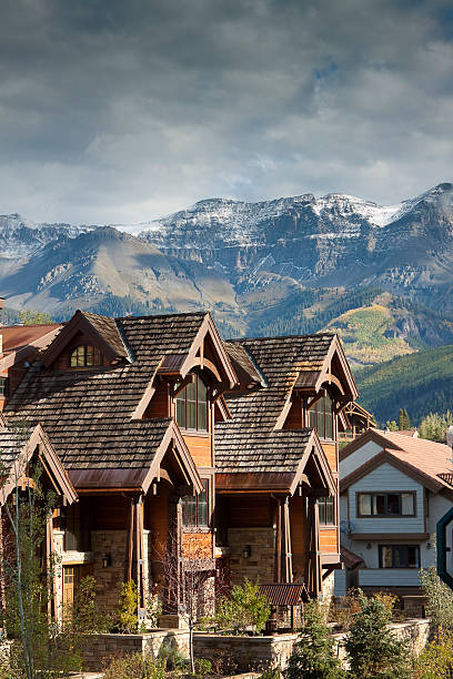 Luxury Mountain Resort, Colorado stock photo