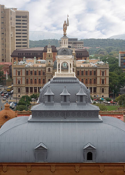Unusual View of Pretoria Church Square stock photo