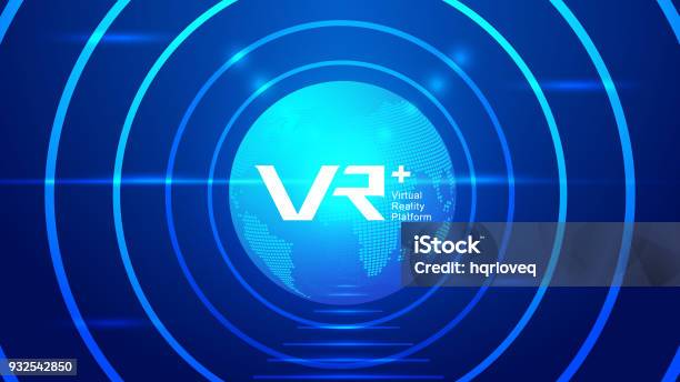 Vr Vrp Digital Technology Earth Perspective Space Deep Blue Technology ...