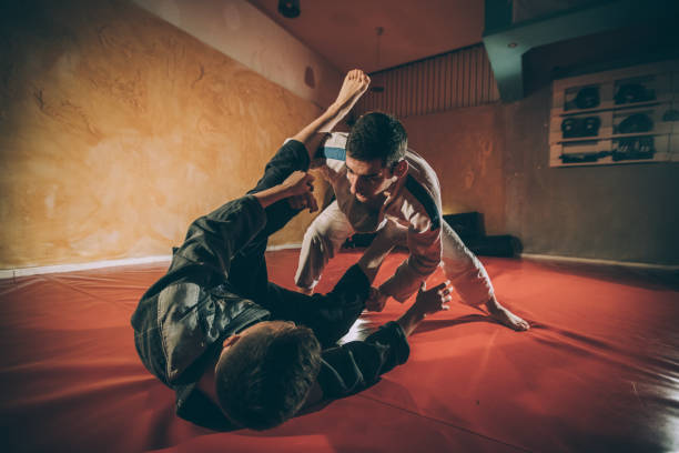 istock Fighters fighting in the gym 932551828