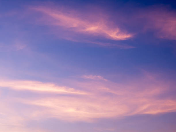 istock Fluffy clouds in the blue sky with morning light from the sunrise 932552356
