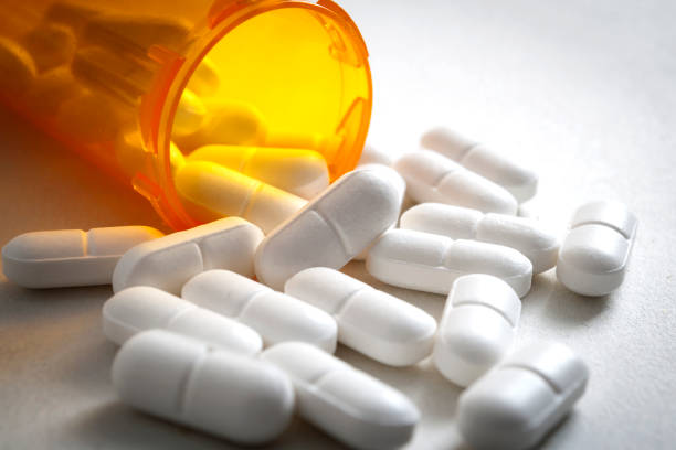 hidrocodona es un analgésico prescrito como analgésicos potentes - pills fotografías e imágenes de stock
