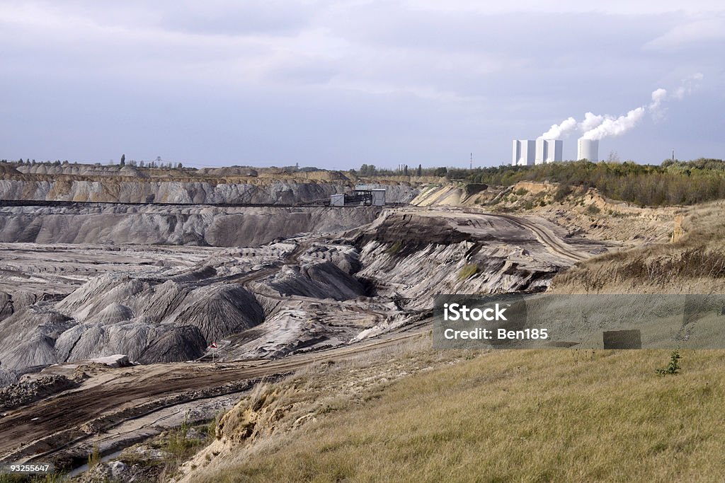 Scavo a cielo aperto di Sassonia - Foto stock royalty-free di Industria mineraria