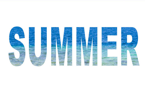 Summer letter with blue sea in background