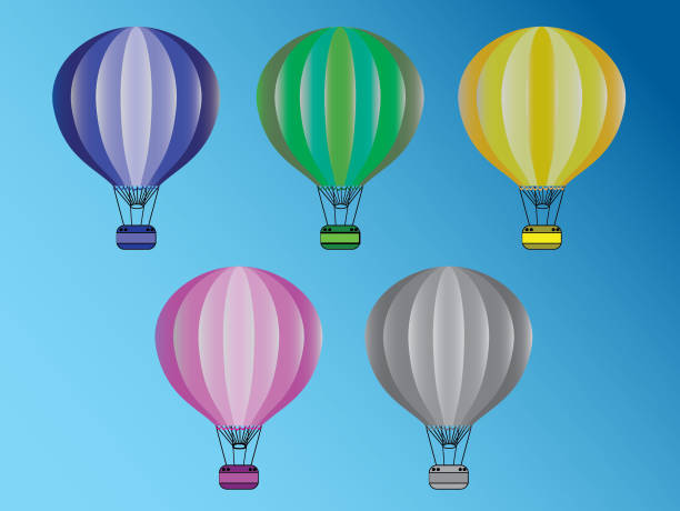 istock Beautiful colors hot air balloons in blue sky 932563620