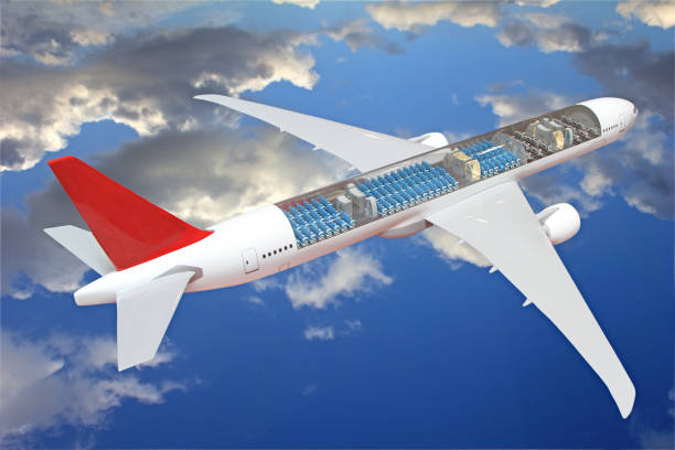 istock The airplane is flying in the sky and can be seen inside passenger seats. 932565700