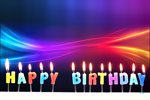 Colorful Happy Birthday Candles Stock Photo - Download Image Now -  Anniversary, Birthday, Birthday Cake - iStock