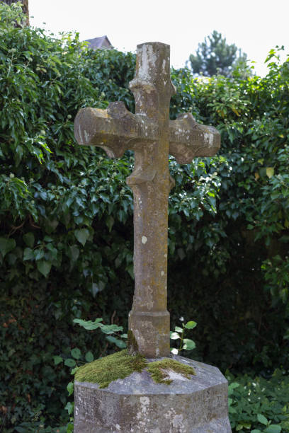 istock cemetery architecture figures and details around chapel 932576016