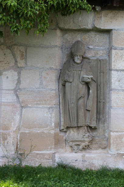 cemetery architecture figures and details around chapel
