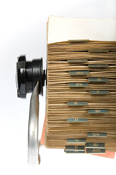 istock Retro Rotary Card File Close-up 93257627