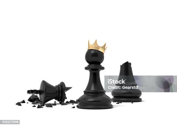 Rei da peça de xadrez preto 3d no fundo branco xadrez do jogo de tabuleiro  peça de xadrez 3d rendervector