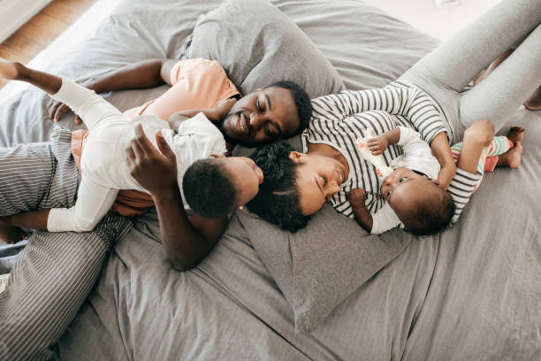 istock Happy family with  two kids 932585900