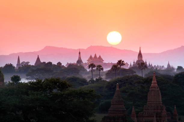 istock Many temple in Bagan Area at Sunset, Myanmar. 932586274