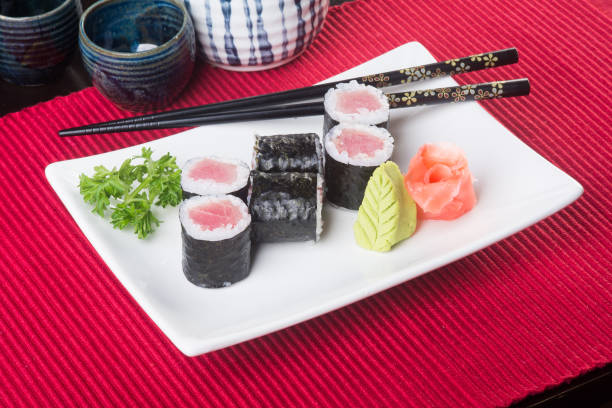 istock japanese food on background. 932593540