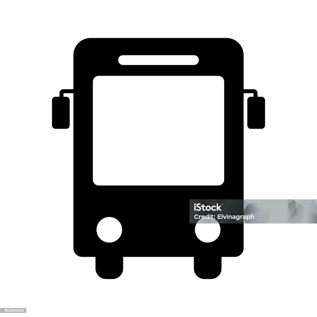 bus icon isolated vector Icon Symbol stock vector