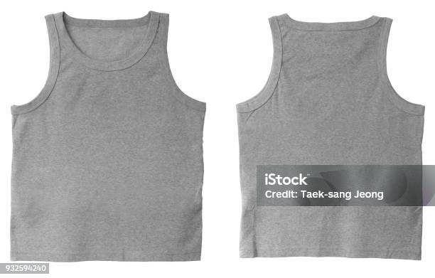 Gray tank top on white background 1741058 Stock Photo at Vecteezy