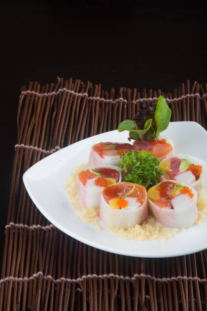 istock japanese food on background. 932597862