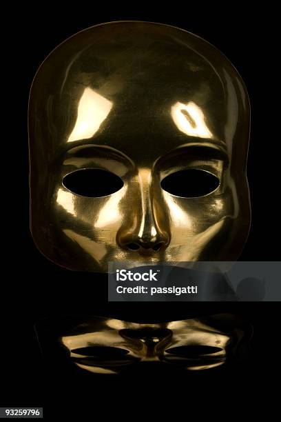 Golden Mezza Maschera Viso - Fotografie stock e altre immagini di Orrore - Orrore, Riflesso, Spettrale