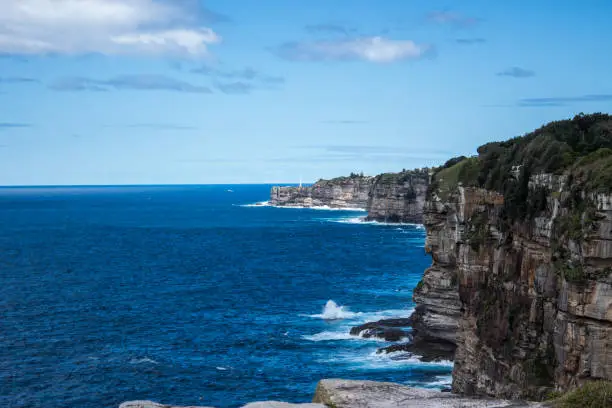 Photo of Cliff face ocean views from South Head Sydney Australia looking towards Dover Heights and Bondi