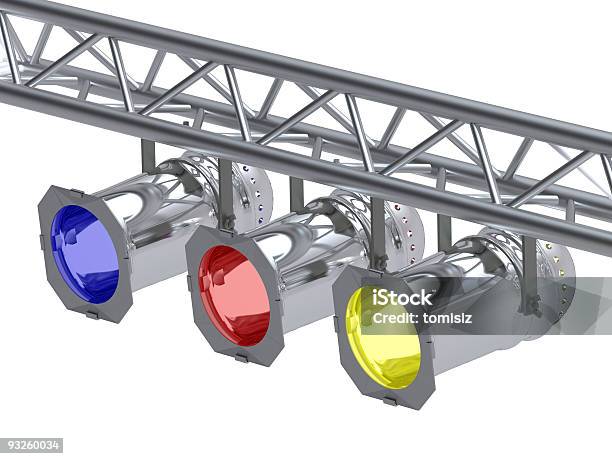Luci Spot - Fotografie stock e altre immagini di Attrezzatura per illuminazione - Attrezzatura per illuminazione, Blu, Composizione orizzontale