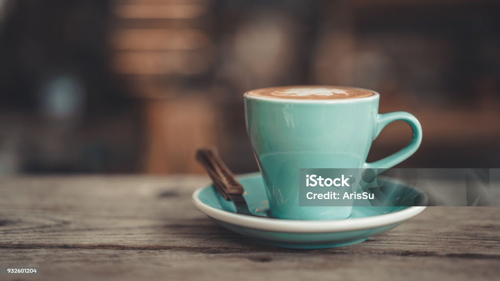 Food Photos Green Hot Coffee Cup Coffee Cup Stock Photo