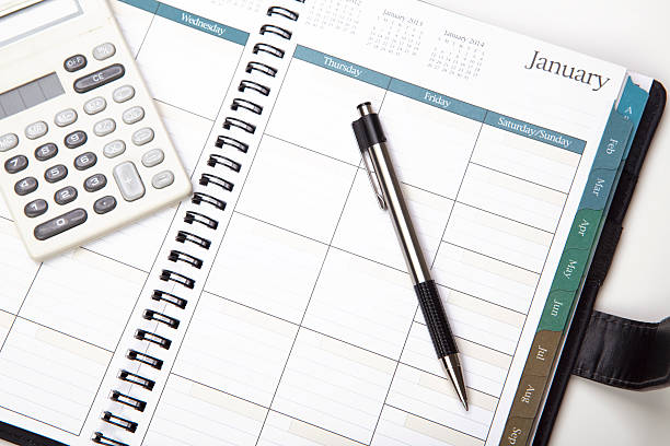 istock Calendar With Pen And Calculator 93260346