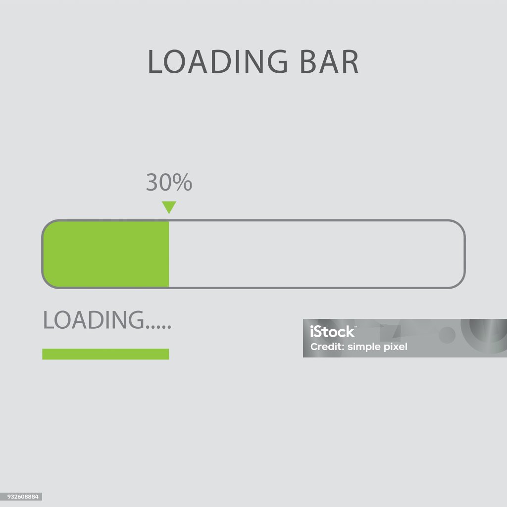 30 Loading Loading Bar 30 Percent Stock Illustration - Download Image Now - Design ...